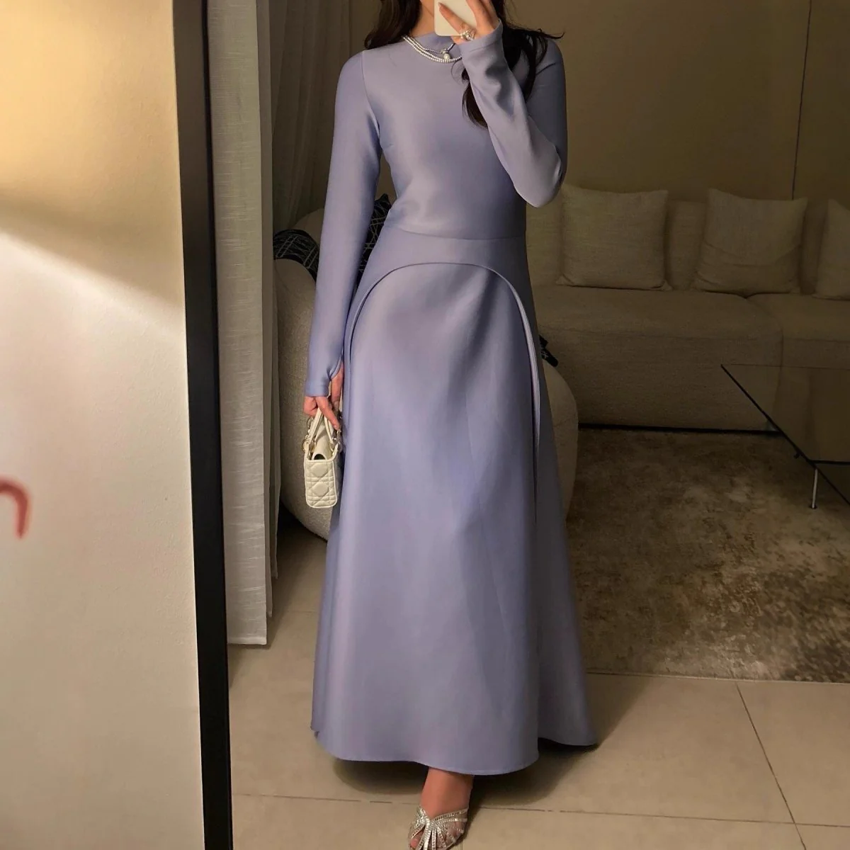Elegant Long Sleeve Modest Gown(MS297)